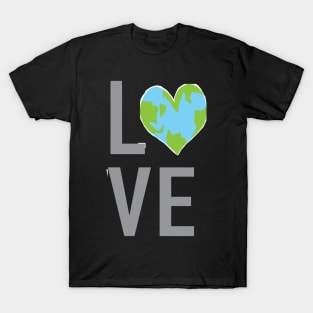 Love Earth Heart- Save the Plant- Laptop Sticker T-Shirt